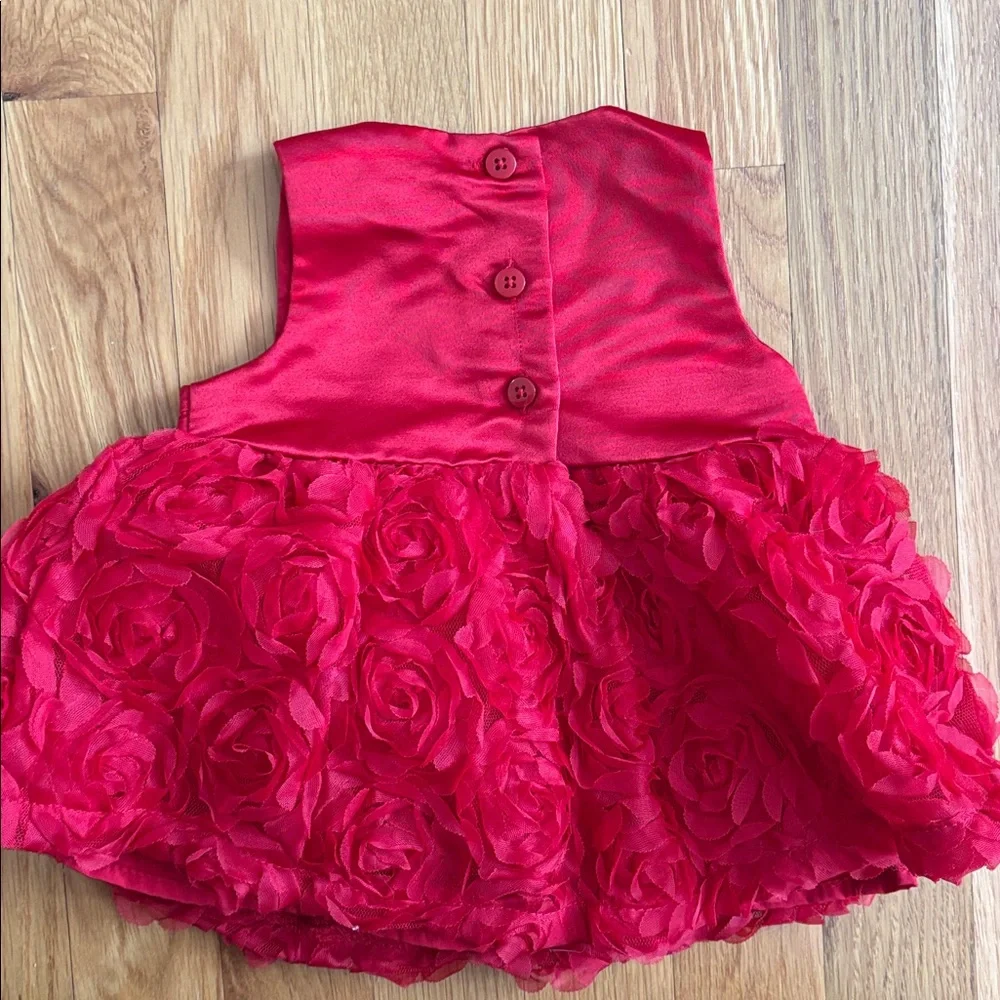 0-3M Cat & Jack Red Flower Dress